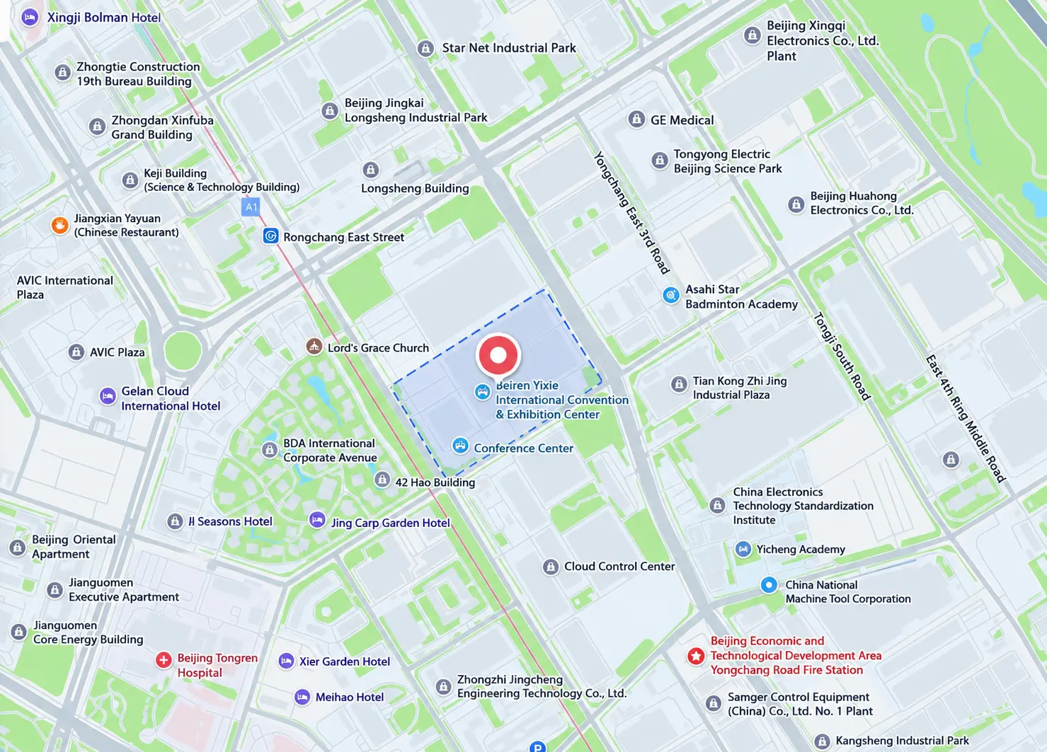 WRC arrival venue map